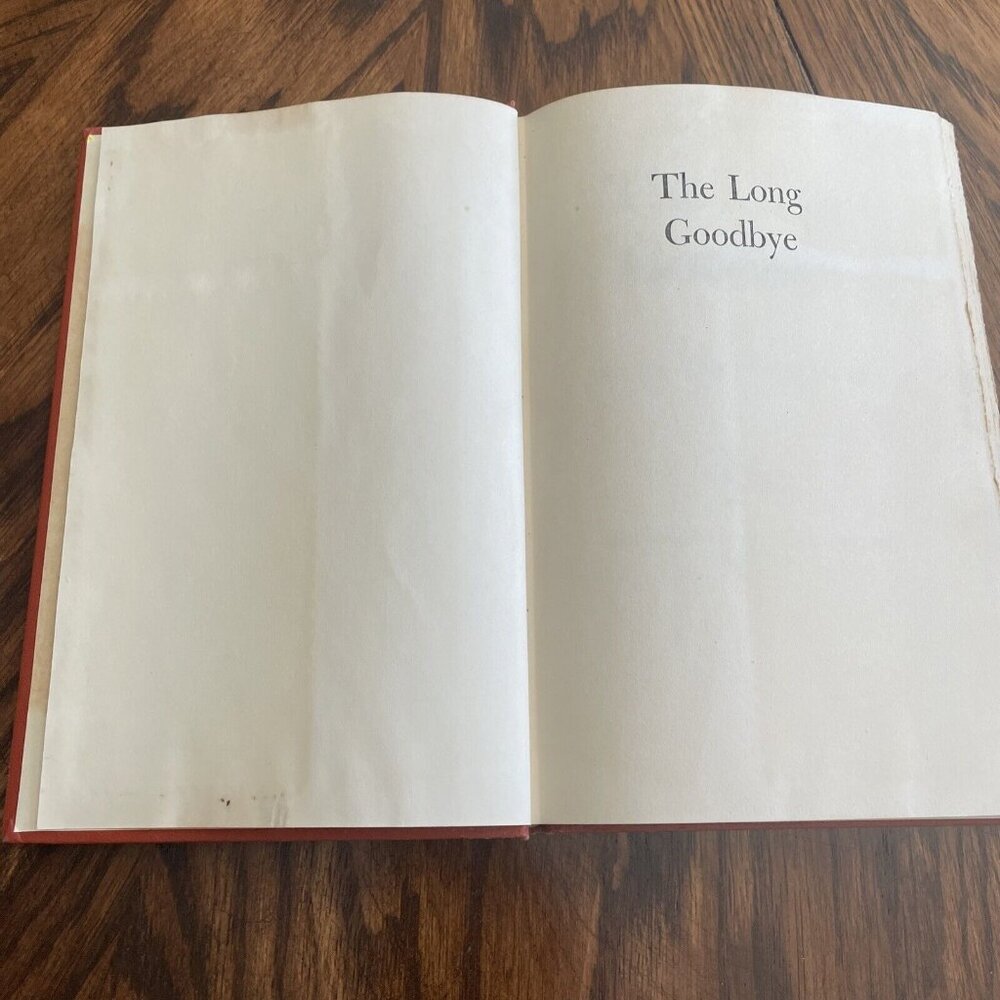 Raymond Chandler THE LONG GOODBYE Houghton Mifflin 1954 Hardcover Book DAMAGED - Picture 5 of 9